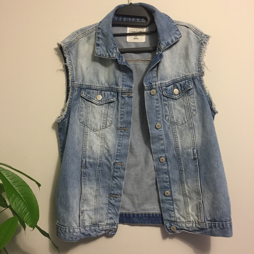 Oversized Denim Vest